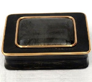 Snuff Box - Tortoise shell and Stone